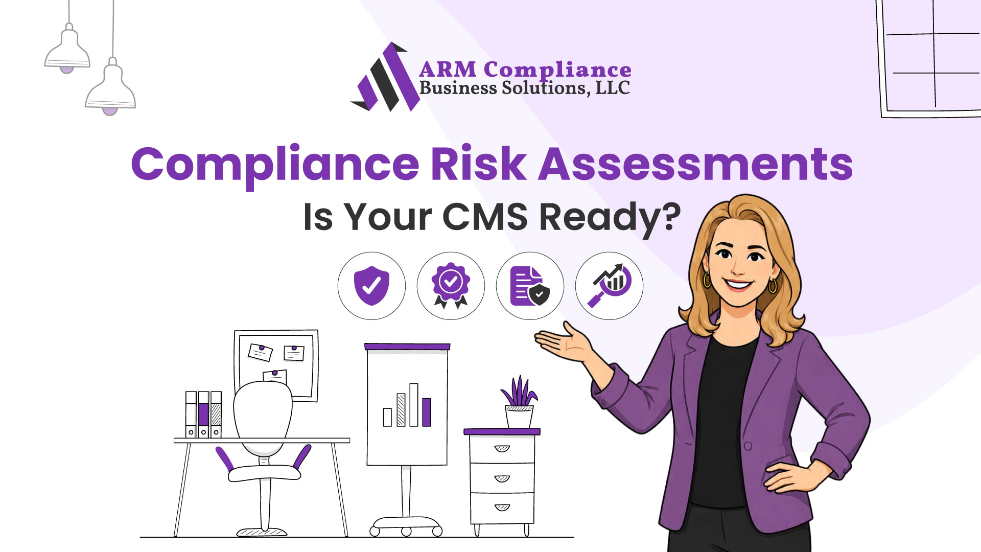 Sara Burton of ARM Compliance Business Solutions explaining compliance risk assessments and Compliance Management System evaluation.